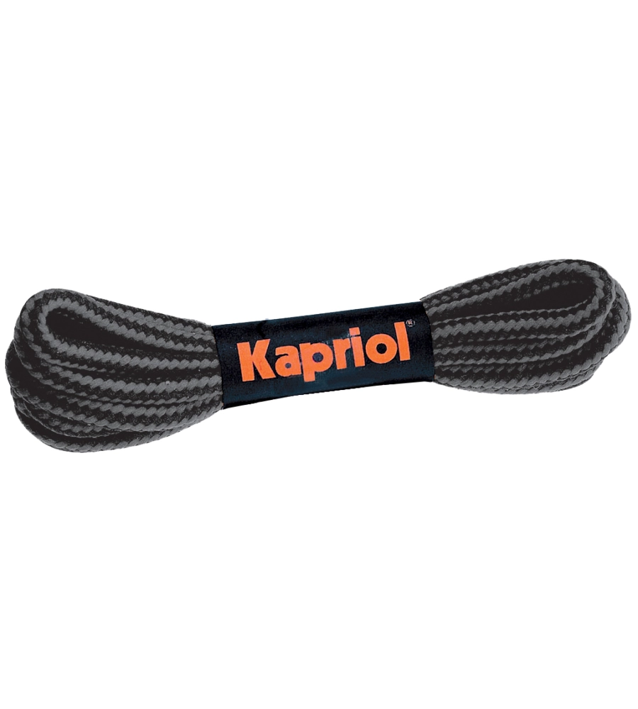 COPPIA STRINGHE NERO/GRIGIO 150 CM - KAPRIOL
